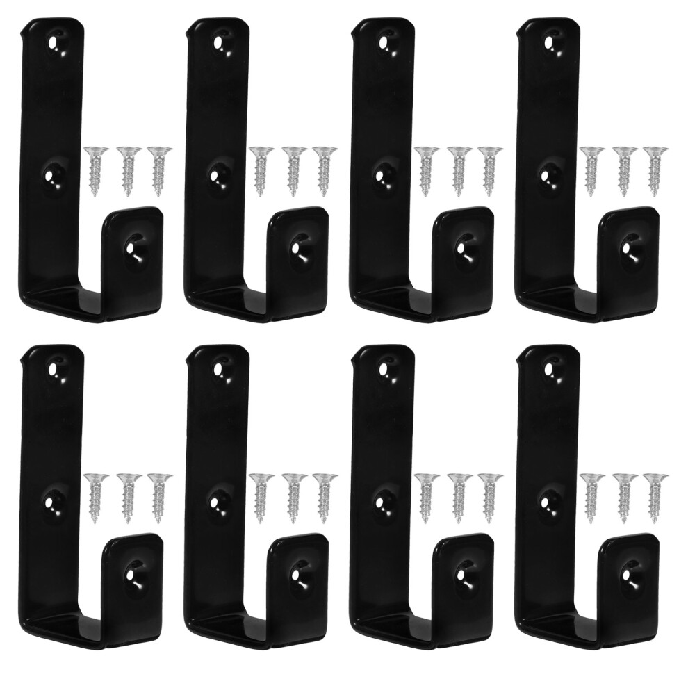 8Pcs J-Shaped 25Mm Iron Bunk Bed Ladder Hooks With Screws For Loft Rv 3313919914243