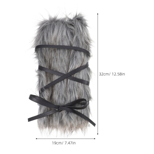2 pezzi per gambe in pelliccia sintetica , 30 cm 2