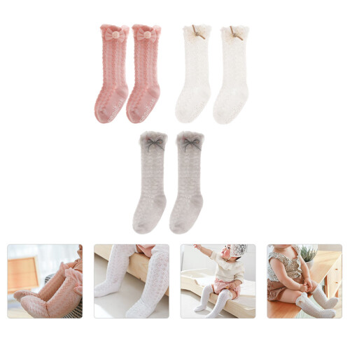 3 paar baby in mesh, lange strik 2