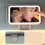 Car Interior LED Lighted Makeup Mirror USB Charging Adjustable Brightness Pink Car Vanity Mirror 2