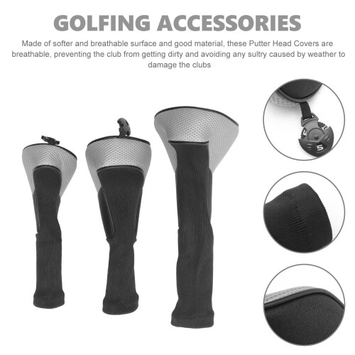 3-teiliges set mesh-putterkopfabdeckungen für golfschläger 2