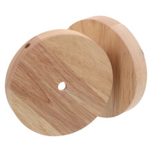 2Stk Holz Lampenfuß Mit E27/E14 Fassung Rund Für Wohnzimmer Büro