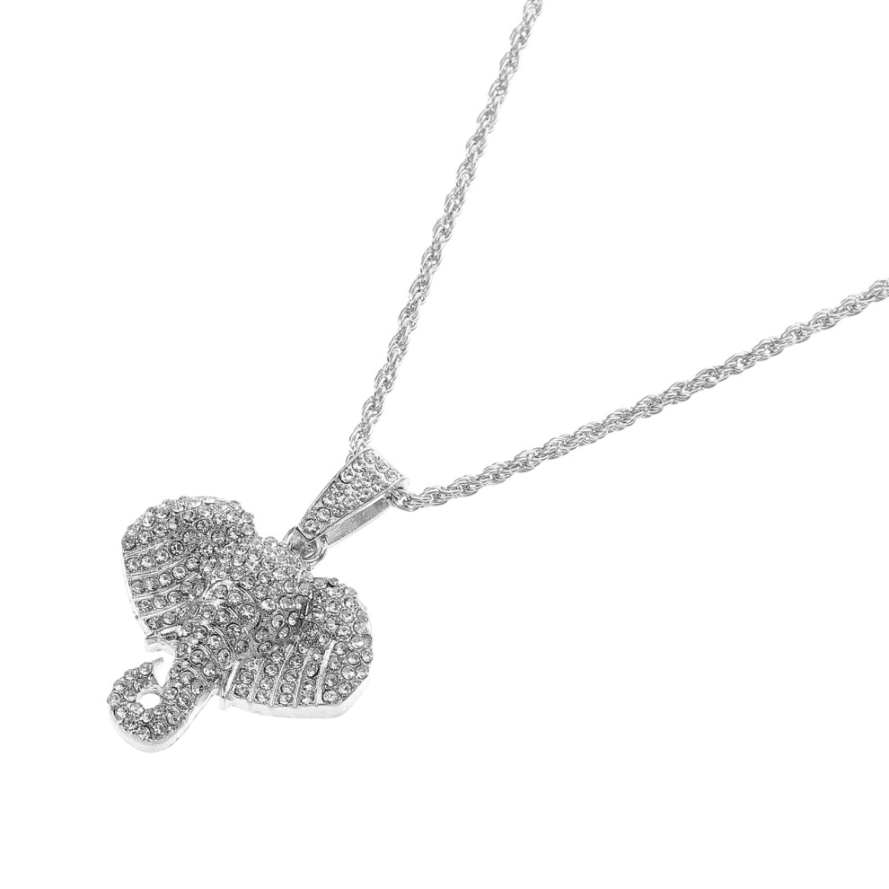 Elephant Car Mirror Hanging Ornament Rhinestone Pendant For Women 3313919961087