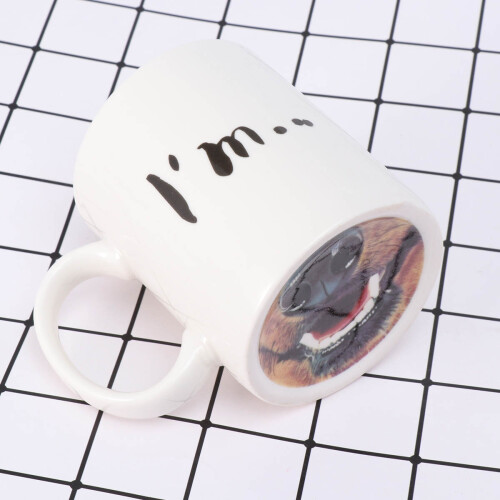 funny dog nose 3d ceramic tea coffee mug white 2