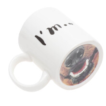 funny dog nose 3d ceramic tea coffee mug white