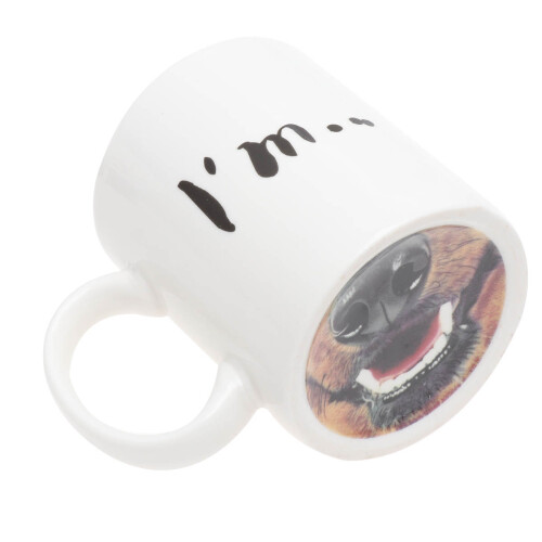 funny dog nose 3d ceramic tea coffee mug white