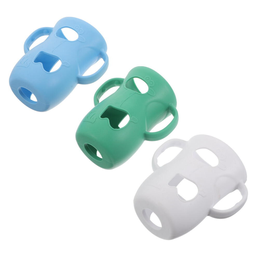 3Pcs Silicone Baby Bottle Sleeves With Handles For Kids Protection Aboofan