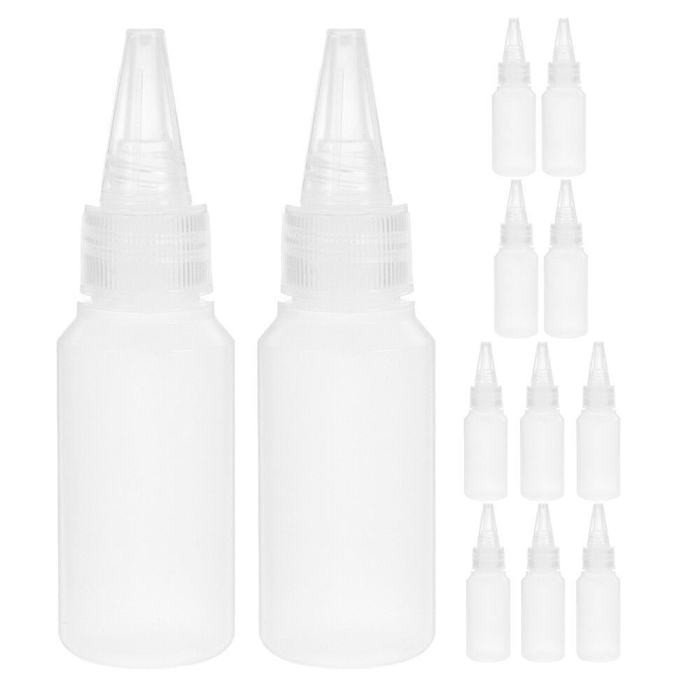 12Pcs Clear Plastic Squeeze Bottles And Precision Tips For Glue Paint 30Ml 3313919929575