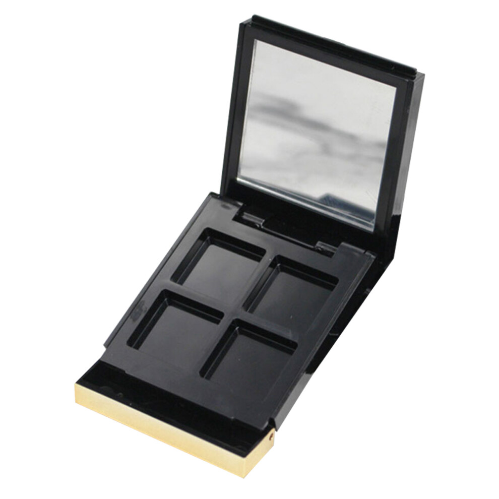 Aboofan Empty Eyeshadow Palette: 4-Grid Refillable With Mirror And Flip Cover