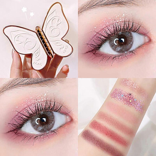 Eyeshadow 6 Colors Pearly Sequins Glitter Earth Color Makeup 2