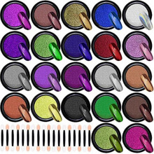 Powder mirror can be used for nail polish and eye shadow stick