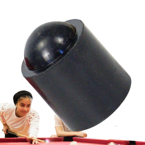 Pool Cue Protection End Cap Bumper, Shock Absorbing End Protector, Universal Fit for Table Games, Black