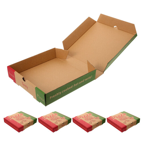 5pcs 8 inch folding cardboard pizza boxes for takeout, party, bakery