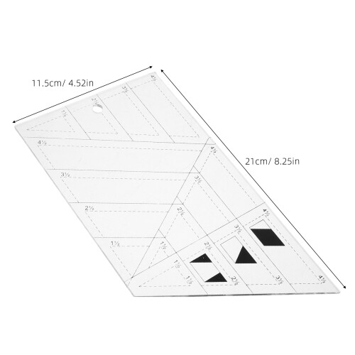quilting template ruler trapezoid acrylic sewing tool with clear lines 2