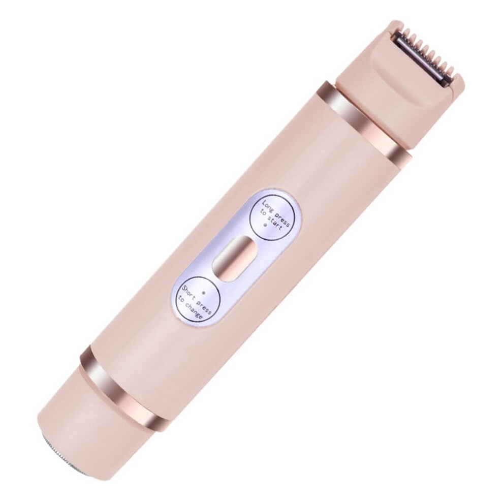 Women's Pink Bikini Trimmer For 2 In 1 Wet And Dry Lady Shaver Painless Hair Removal