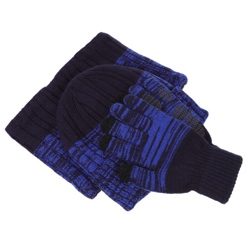 set termici con sciarpa e cappello in materiale spesso