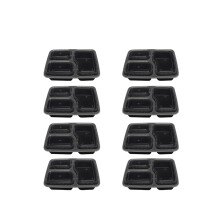 bento descartável 15 un 3 compartimentos micro- com tampa