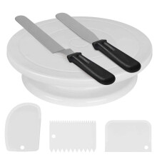 Rack for Baking Sheet 15x21 1/2 Sheet Pan White One Size Revolving Cake Stand Spatula Smoother Oven Use