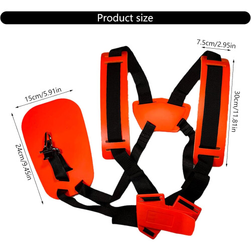 Brush Cutter Harness Quick Releases Adjustable Harness Systems With Thickened Padding Adjustable Straps Enhanced Comfort 2