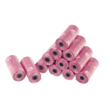 24 buste igieniche rosa biodegradabili per feci