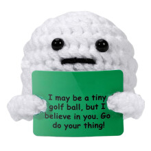 Emotional Support Crochet Golf Ball Plush Toy Inspirational Gift For Office Dorm School Christmas Valentines Graduation