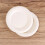 100 forminhas descartáveis 6 polegadas brancas biodegradáveis 5
