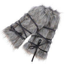 2 beenwarmers viking kunstbont 40 cm en vrouwen