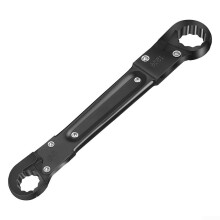 Dual Headed Pipe Wrench 2-In-1 Tire Socket Wrench, Compact Design, For Plumbing Projects
