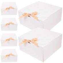6 kuchenverpackungsboxen mit schleife, dekorative geschenkboxen