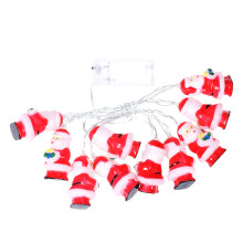 1,5 m 10 LED Weihnachtslichterkette Santa-Form warmweiß ohne Batterien