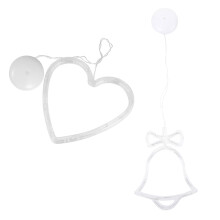 2 weihnachts dekoleuchte mit saugnapf hängende lampe