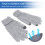 paar gestrickte wollhandschuhe für touchscreen geräte grau 10