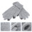 paar gestrickte wollhandschuhe für touchscreen geräte grau 2