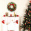 weihnachtskranz mit licht für eingangstür und wanddekoration, set 4