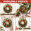 weihnachtskranz mit licht für eingangstür und wanddekoration, set 6