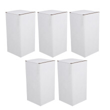 5 weiße wellpappe versandboxen verpacken und versenden