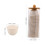 48pcs portable mini tea cups with rack, unbreakable straw set 3