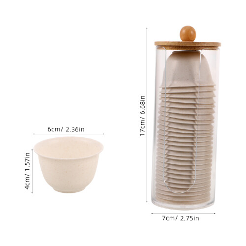 48pcs portable mini tea cups with rack, unbreakable straw set 2