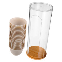 48pcs portable mini tea cups with rack, unbreakable straw set