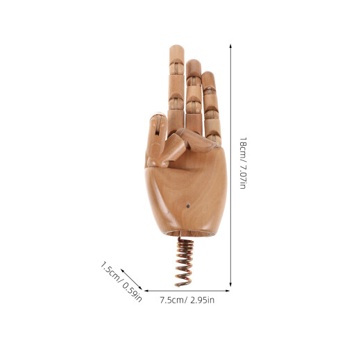 Mannequin Hand: Realistic Left Wooden Model With Movable Joints 1