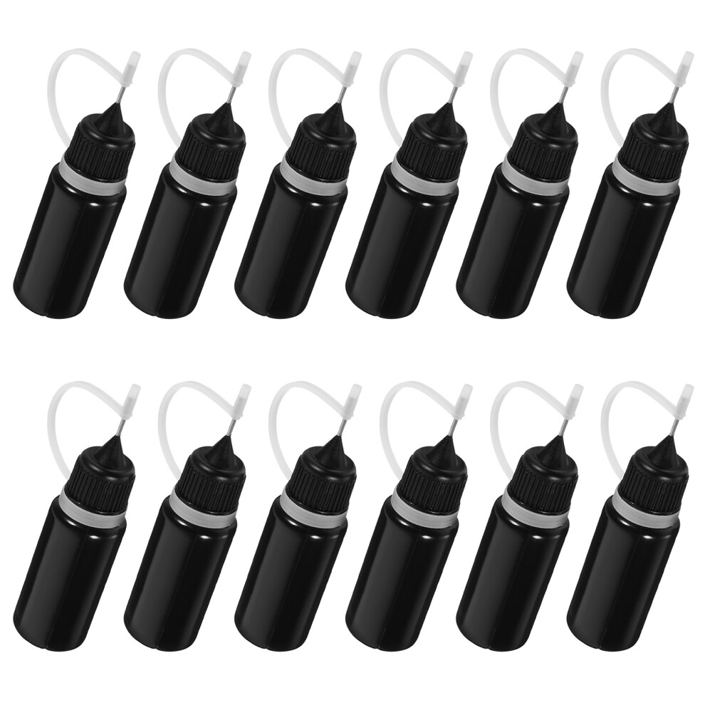 Iplusmile 12Pcs 10Ml Precision Tip Bottles For Glue Paint Quilling Craft