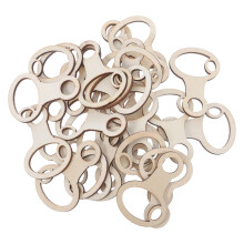 50pcs wooden floss bobbins for cross stitch and craft storage