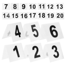 80pcs double-sided acrylic table numbers 1-20 for events