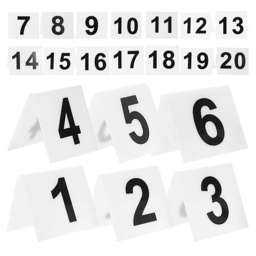 80pcs double-sided acrylic table numbers 1-20 for events
