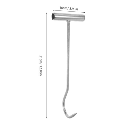 2Pcs Manhole Hook Tool: 12.18 Inch Single Hook For Lifting Cover 1