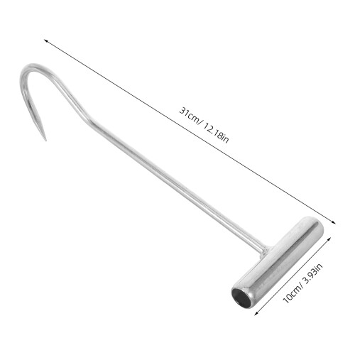 2Pcs Manhole Hook Tool: 12.18 Inch Single Hook For Lifting Cover 2