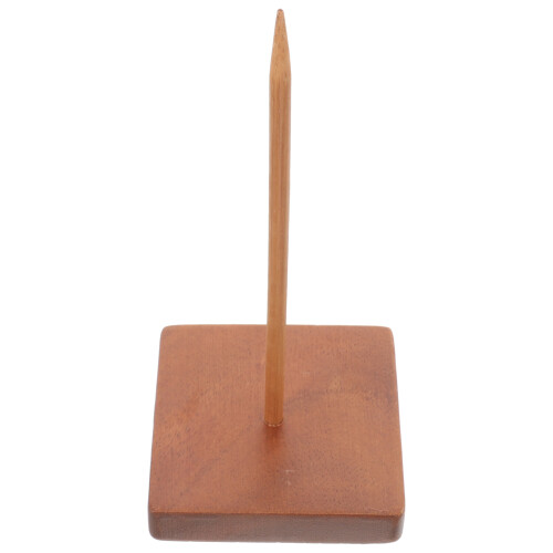Receipt Holder With Wood Base For Restaurant And Ticket Storage