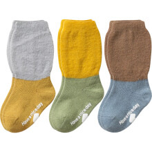 3 pares de antiderrapantes para bebé, reforçadas, médias