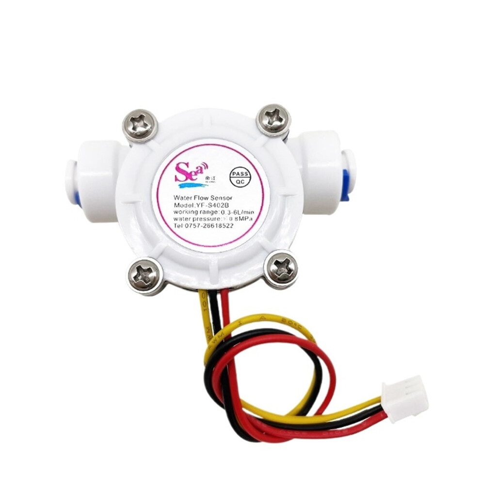 Water Flow Sensor For Water Dispenser And Purifier, Hall Effect, 2-Branch Flow Meter, 1/8 Quick Connector, S402b 9016109170101