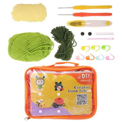 1 set häkel-dinosaurier-materialkit für anfänger, strick-set